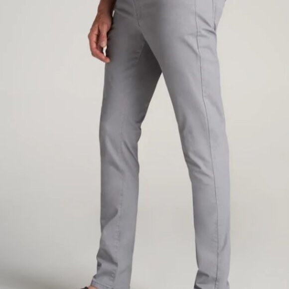 American Tall – Size 28/36 Pebble Grey –Carman TAPERED Fit Five Pocket Mens Pant - Picture 3 of 9
